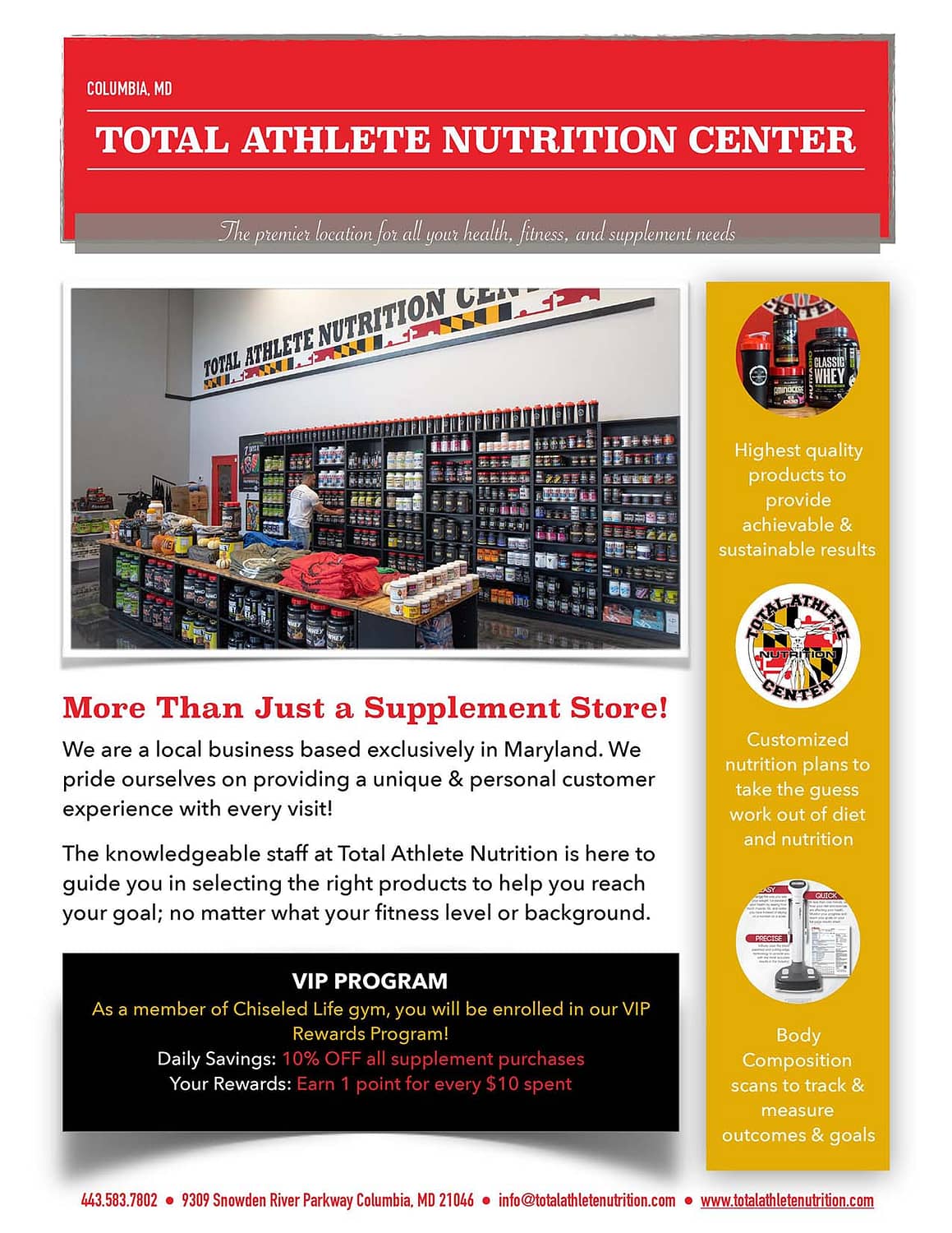 total athlete nutrition center